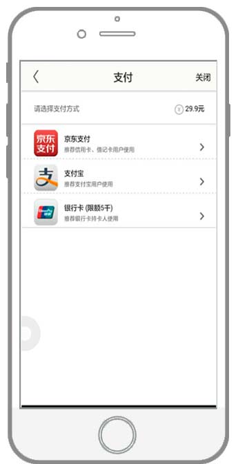 金和旗舰电商app(微信)在线支付展示